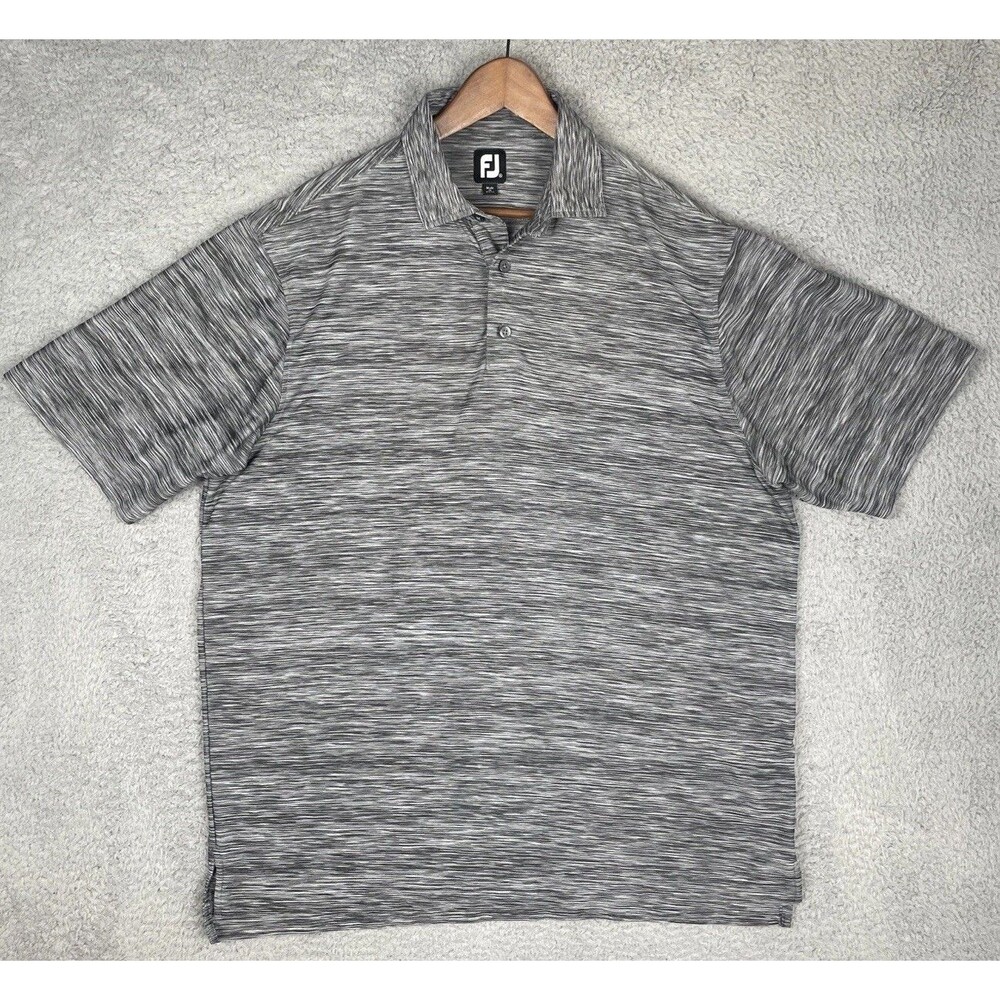 FootJoy Golf Polo Shirt Mens XL Gray Heather Short Sleeve EUC